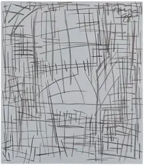 Untitled by Günther Förg, 1998, Acrylic and black chalks on canvas, sold Dec 2024