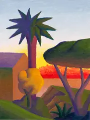 Una sera by Salvo, 1995, oil on canvas, sold Dec 2024