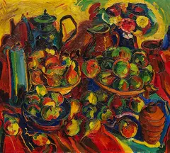 Stillleben by Peter August Böckstiegel, um 1922, Oil on canvas, sold Dec 2024