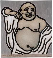 C. O. Paeffgen, Der Buddha lächelt, 1972/1994, Acrylic on canvas