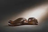 Marg Moll, Liegende (Liegender weiblicher Torso), 1949, Bronze with brown patina