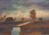 Otto Modersohn, Moorlandschaft, 1943, Oil on canvas