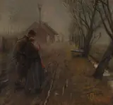 Fritz von Uhde, Gang nach Bethlehem (Schwerer Gang), Um 1890, Oil on canvas
