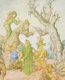 Werner Tübke, Carneval im Gebirge, 2002, Oil on canvas