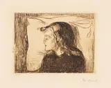 Edvard Munch, Det syke barn (Das kranke Kind), 1896, Etching