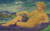 Hans Unger, Liegender weiblicher Akt, Wohl um 1906, Oil on canvas