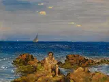 Hans Thoma, Der Meermann, 1889, Oil on panel
