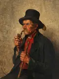 Hugo Kauffmann, Alter Bauer mit Pfeife