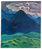 Gabriele Münter, Blauer Kegelberg, 1930, Oil on canvas