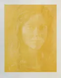Franz Gertsch, Dominique, 1988/2000, Woodcut in colors
