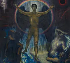 Franz von Stuck, Der Engel des Gerichts, Um 1922, Oil on panel