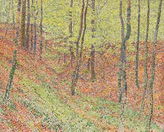 Christian Rohlfs, Wald, Um 1903, Oil on canvas