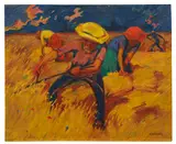 Ernst Sagewka, Schnitter, 1923, Oil on canvas