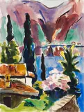Karl Schmidt-Rottluff, Tessiner Landschaft, 1928/29, Watercolor