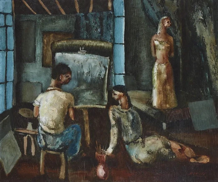 Daniel O'Neill, STUDIO INTERIOR, oil on board