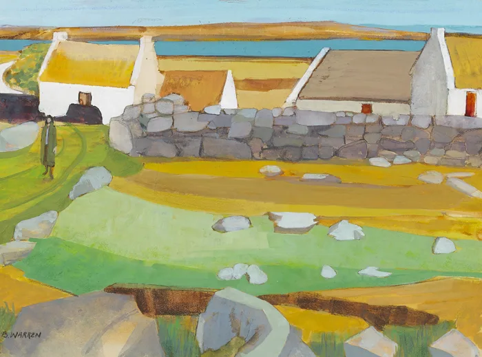 AUTUMN SUN by Barbara Warren, 1995, gouache, sold Sep 2014
