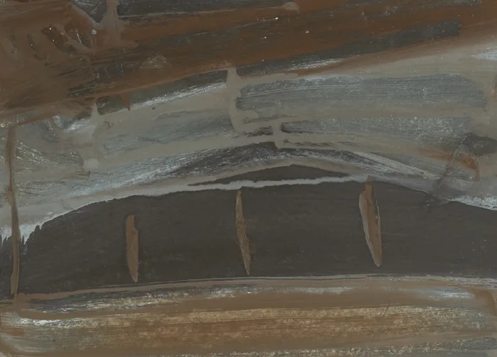UNTITLED ABSTRACT by Tony O'Malley, gouache, offered Sep 2014