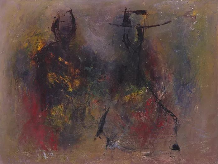 LISTEN FOLLOWED BY by Gerald Davis, 1992, oil on canvas, offered Sep 2014