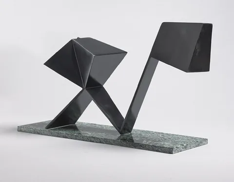 John Burke, SUBMARINE, steel on marble base