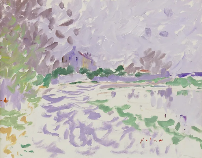 BROAD MEADOW by James Nolan, 2004, oil on canvas board, sold Sep 2014