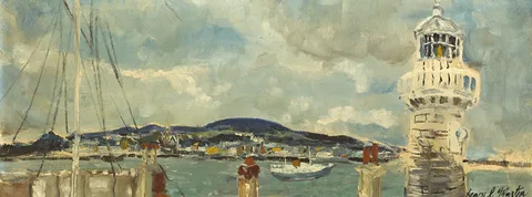 Liam C. Martin, DUN LAOGHAIRE HARBOUR, oil on board