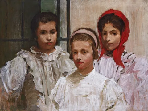 William James Yule, SPANISH CHILDREN, oil on canvas