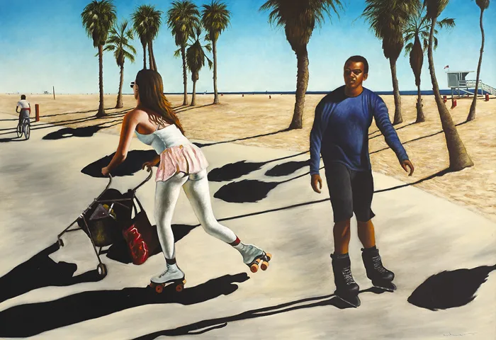 THE SKATERS by Mark (Rasher) Kavanagh, 2004, oil on canvas, sold Sep 2014