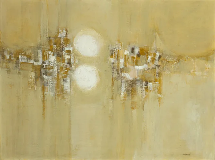 Brian Ferran, KILLYBEGS, FISHING FLEET, 1966, acrylic on board