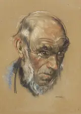 Seán Keating, HEAD OF AN OLD MAN, c. late 1950s