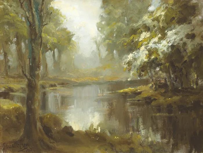 RIVER BEND by James Humbert Craig, 1913, oil on canvas, offered May 2013