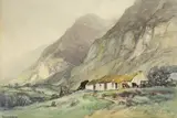 Frank McKelvey, COTTAGE AND CATTLE AT MOUNTAIN EDGE