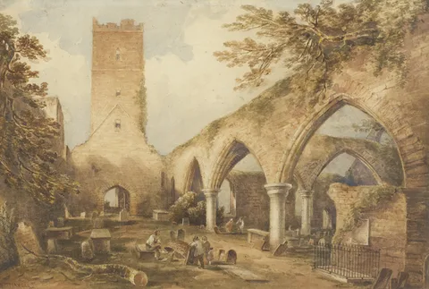William Havell, MUCKROSS ABBEY, ROSS ISLAND, KILLARNEY, watercolour
