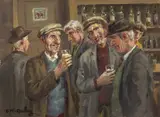 Charles McAuley, MEN DRINKING IN A PUB