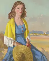Robert Taylor Carson, PORTRAIT OF MISS M. O'CALLAGHAN or STORYTELLER, COUNTY KERRY, c.1950s-1960s