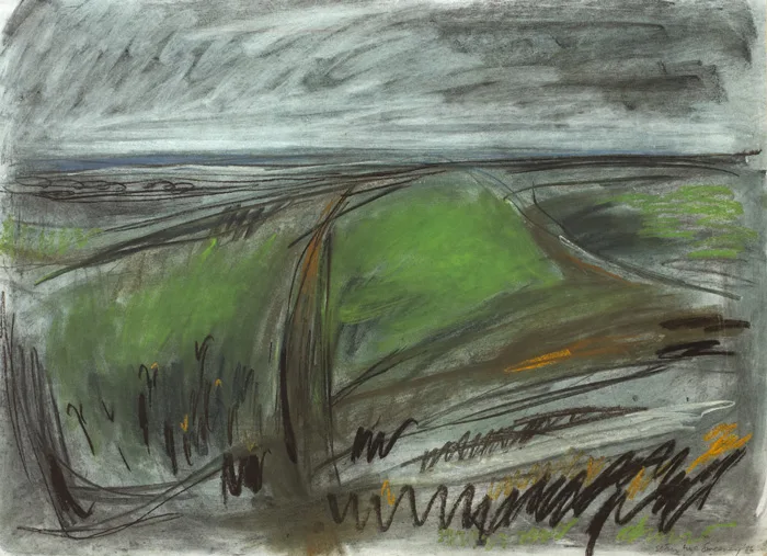 BALLYCONNELL [CAVAN] 1986 by Seán McSweeney, gouache and oil pastel on paper, sold May 2013