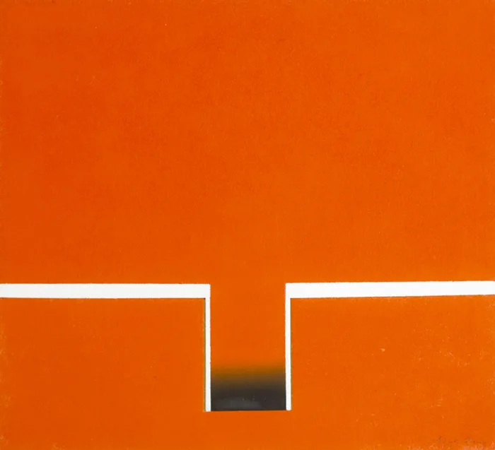 BLACK SUSPENDED by Cecil King, 1977, oil on paper, sold May 2013