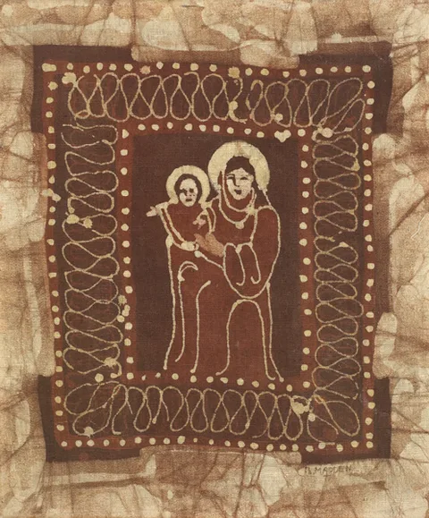 Bernadette Madden, MADONNA AND CHILD and TWO OTHER WORKS, batik; (3)