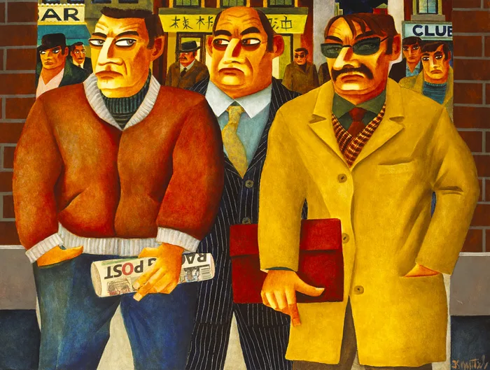 TIPSTERS by Graham Knuttel, oil on canvas, sold May 2013