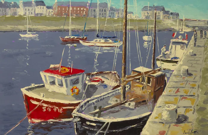 MULLAGHMORE HARBOUR, COUNTY SLIGO by Ivan Sutton, oil on canvas board, offered May 2013