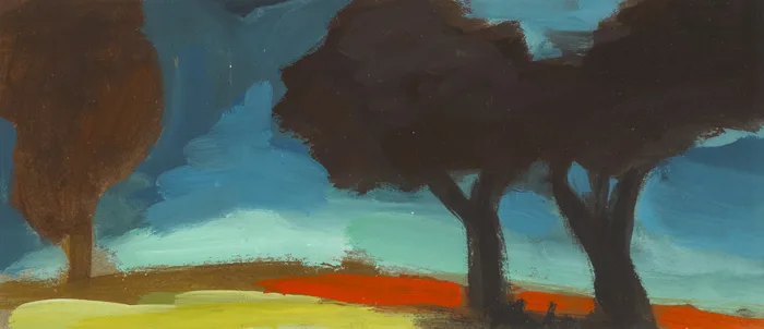 TREES by Markey Robinson, oil on board, sold May 2013