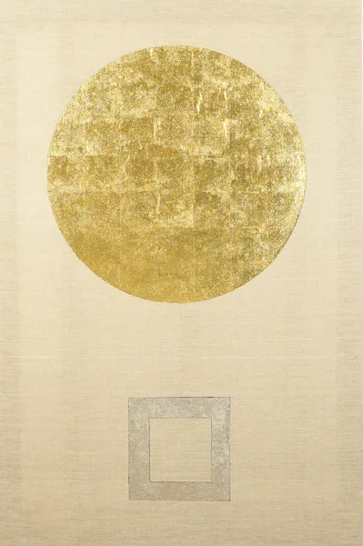Patrick Scott, MP 15, 2006, gold and palladium leaf on linen