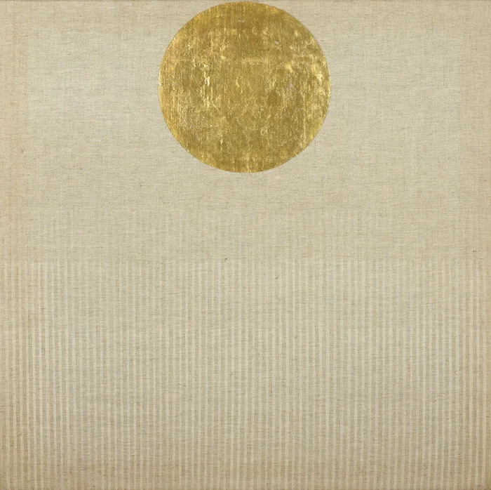 GOLD PAINTING 17/91 by Patrick Scott, oil on canvas with gold leaf, sold Oct 2012