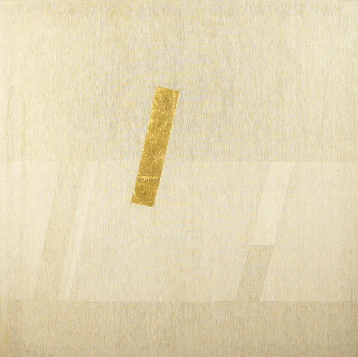 GOLD PAINTING 4 by Patrick Scott, 1978, acrylic with gold leaf on canvas, sold Oct 2012