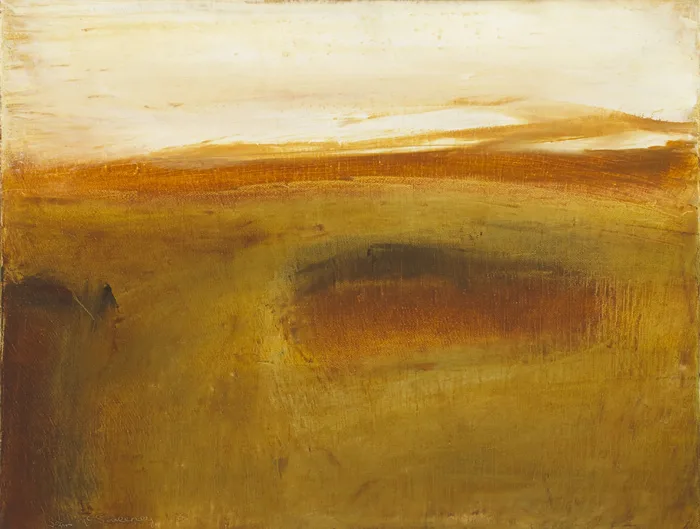 THE BOG HOLE by Seán McSweeney, oil on canvas, sold Oct 2012