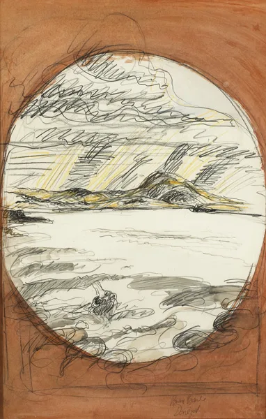 Brian Bourke, DONEGAL, watercolour over pencil on paper