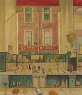 Harry Kernoff, DAVY BYRNE'S PUB, DUKE STREET, FROM THE BAILEY, DUBLIN