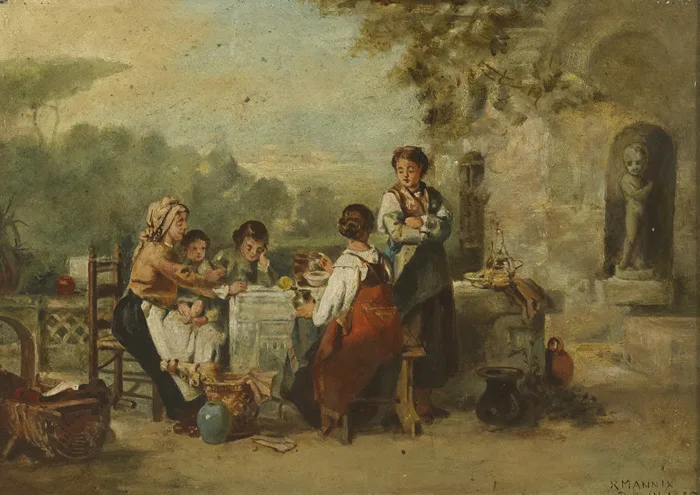 Robert Mannix, THE MIDDAY MEAL [AFTER KAREL FRANS PHILLIPPEAU], 1835, oil on canvas