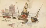 Alexander Williams, BOATS AT RINGSEND, DUBLIN