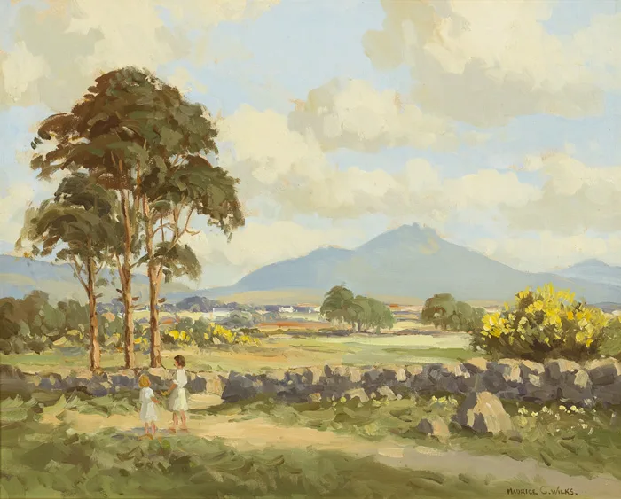 SPRING MORNING, KILKEEL, COUNTY DOWN by Maurice Canning Wilks, oil on canvas, sold Oct 2012
