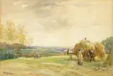 FIGURES LOADING HAY ONTO A CART, Whyte's 2012